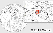 Blank Location Map of Medvode, highlighted country, within the entire country