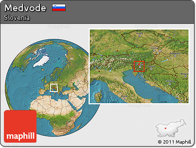 Satellite Location Map of Medvode