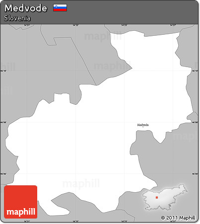 Gray Simple Map of Medvode