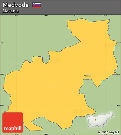 Savanna Style Simple Map of Medvode, cropped outside