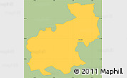Savanna Style Simple Map of Medvode, single color outside
