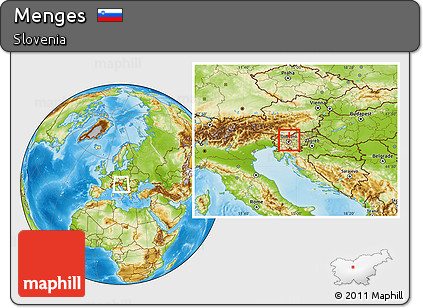 Physical Location Map of Menges, within the entire country