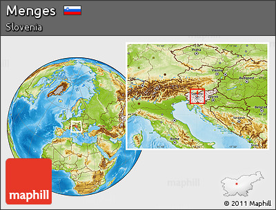 Physical Location Map of Menges, highlighted country