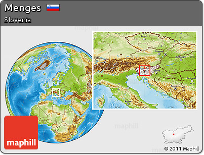 Physical Location Map of Menges, highlighted country