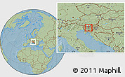 Savanna Style Location Map of Menges, within the entire country, hill shading