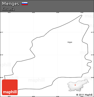 Blank Simple Map of Menges, cropped outside