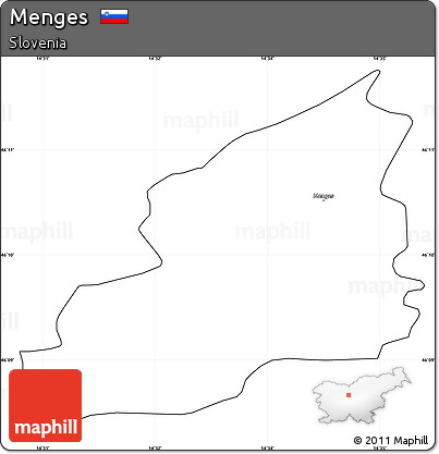 Blank Simple Map of Menges, cropped outside