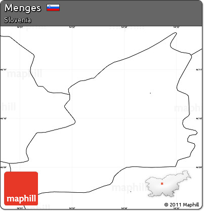 Blank Simple Map of Menges, no labels