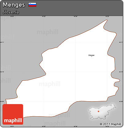 Gray Simple Map of Menges, cropped outside