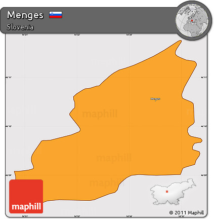 Political Simple Map of Menges, cropped outside