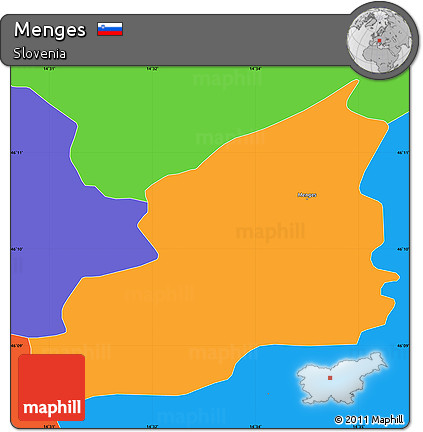 Political Simple Map of Menges