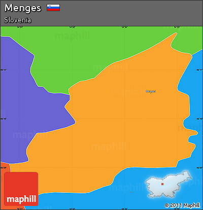 Political Simple Map of Menges