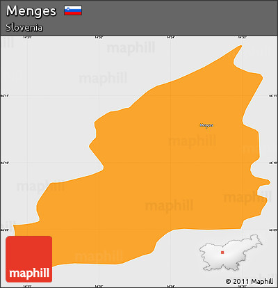Political Simple Map of Menges, single color outside