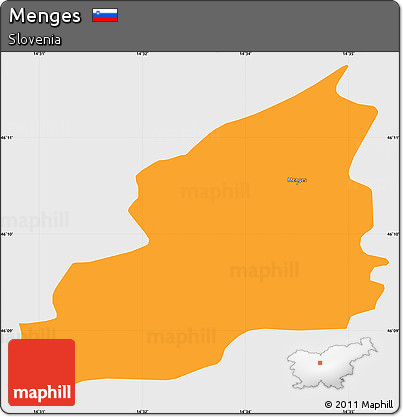 Political Simple Map of Menges, single color outside
