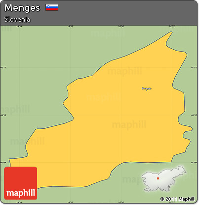 Savanna Style Simple Map of Menges, cropped outside