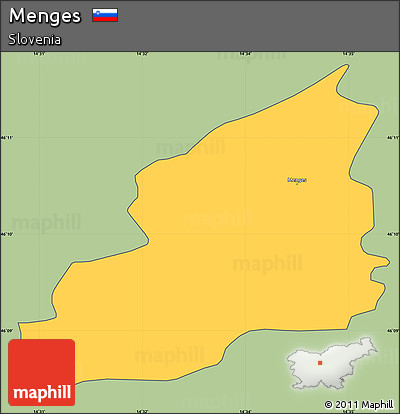 Savanna Style Simple Map of Menges, cropped outside