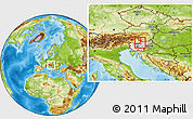 Physical Location Map of Mezica, highlighted country