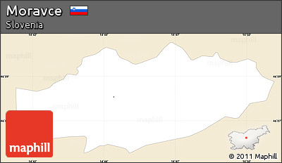 Classic Style Simple Map of Moravce, single color outside
