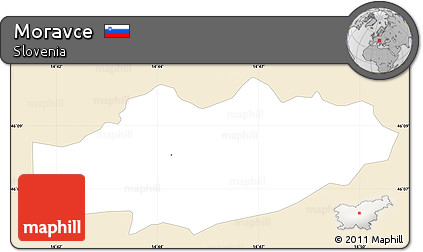 Classic Style Simple Map of Moravce, single color outside