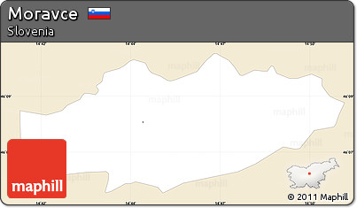 Classic Style Simple Map of Moravce, single color outside