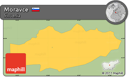 Savanna Style Simple Map of Moravce, single color outside