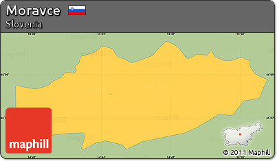 Savanna Style Simple Map of Moravce, single color outside