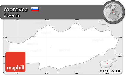 Silver Style Simple Map of Moravce
