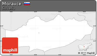 Silver Style Simple Map of Moravce