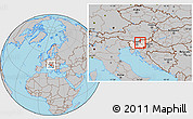 Gray Location Map of Nazarje, highlighted country