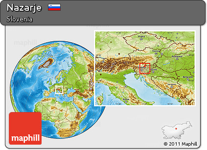 Physical Location Map of Nazarje
