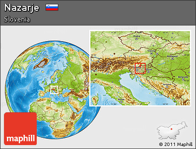 Physical Location Map of Nazarje