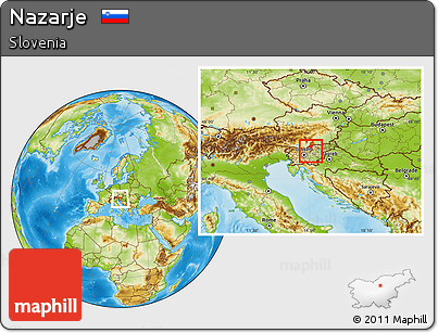Physical Location Map of Nazarje
