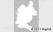 Gray Simple Map of Nova Gorica, single color outside