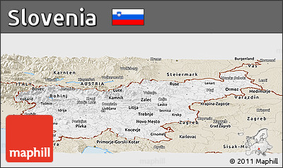 Classic Style Panoramic Map of Slovenia