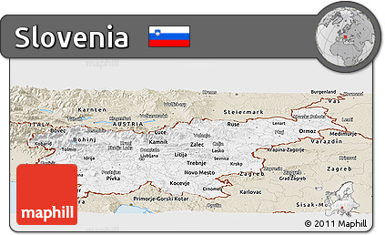 Classic Style Panoramic Map of Slovenia