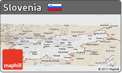 Classic Style Panoramic Map of Slovenia