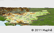 Physical Panoramic Map of Slovenia, darken, land only