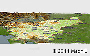 Physical Panoramic Map of Slovenia, darken