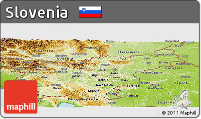 Physical Panoramic Map of Slovenia