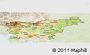 Physical Panoramic Map of Slovenia, lighten