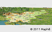 Physical Panoramic Map of Slovenia, satellite outside