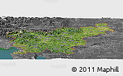 Satellite Panoramic Map of Slovenia, desaturated, land only