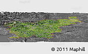 Satellite Panoramic Map of Slovenia, desaturated