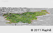 Satellite Panoramic Map of Slovenia, lighten, desaturated
