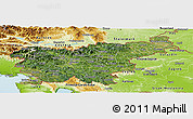 Satellite Panoramic Map of Slovenia, physical outside