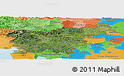 Satellite Panoramic Map of Slovenia, political outside
