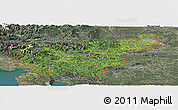 Satellite Panoramic Map of Slovenia, semi-desaturated, land only