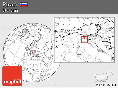 Blank Location Map of Piran