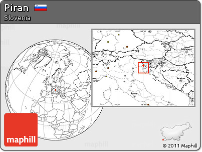 Blank Location Map of Piran