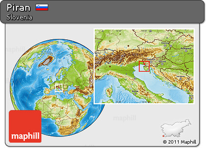 Physical Location Map of Piran